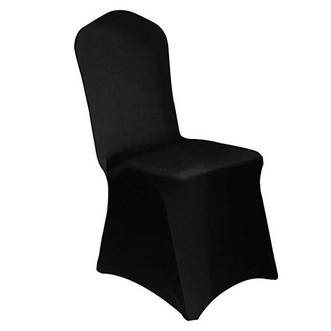 Haorui Spandex Chair Covers for Dining Room Banquet Wedding Party (4 pcs, Black) Review Padded Folding Chairs, Dining Room Chair Covers, Stretch Chair Covers, Banquet Wedding, Spandex Chair Covers, Dining Chair Slipcovers, Black Cover, Changing Wall Color, Slipcovers For Chairs