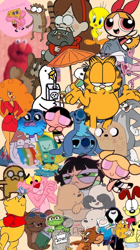 Cartoon characters ✨ #cartoon #cartoonnetwork #tvshow #violetshuffle All Cartoon Wallpaper, Parody Themes, Cartoons Collage, Cartoon Collage, 2000 Nostalgia, Characters Cartoon, Childhood Memories 2000, Rug Ideas, Wallpaper Photos