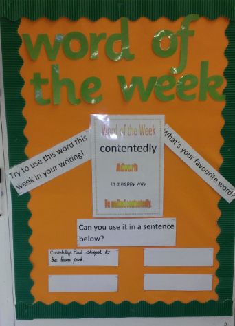 Next academic year I will be moving from Year 3 into Year 4 which has involved moving all of my things upstairs to a new classroom. I saw it... Word Of The Week Display, Vocab Display, Year 3 Classroom Ideas, Vocabulary Words Activities, Nurture Group, Teaching Displays, Building Vocabulary, Word Of The Week, Wood School