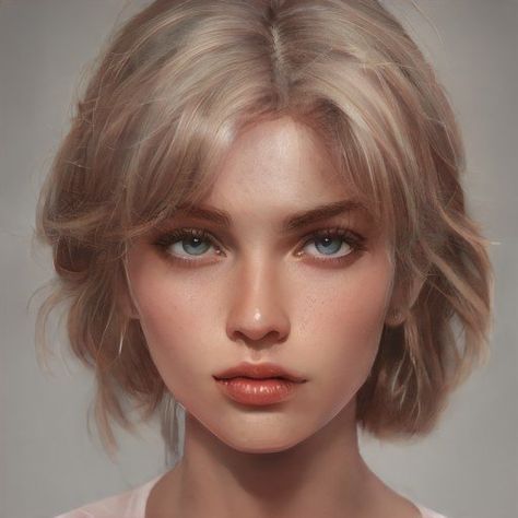 Blonde Hair Characters, Blonde Brown Eyes, Character Inspiration Girl, Blonde Hair Brown Eyes, Story Love, Blonde Hair Girl, Brown Eyed Girls, Face Photography, Short Blonde