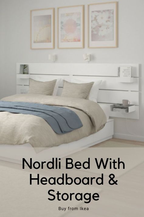 Nordli Ikea Headboard, Nordli Bed Ideas, Nordli Ikea Hack Bed, Nordli Headboard Ideas, Nordli Ikea Bed, Nordli Ikea Bedroom, Ikea Nordli Bedroom Ideas, Ikea Nordli Headboard, Nordli Bedroom Ideas