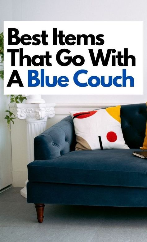 blue couch, home decor ideas, decorating blue couch Couch Colors, Blue Couch, Artistic Decor, Blue Couches, Old Picture Frames, Apartment Decor Inspiration, Accessories Ideas, Easy Home Decor, How To Style