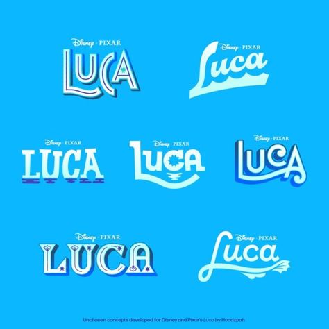 Luca Movie, Lucas Movie, Custom Type, Color Script, Movie Themes, Title Design, Pixar Movies, Movie Titles, Learning Design