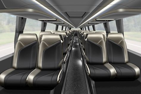 Luxury Bus Interior, Futuristic Bus, Bus Seat, Career Aesthetic, Coach Bus, Bus City, Car Interior Diy, City Project, Ferrari F12berlinetta