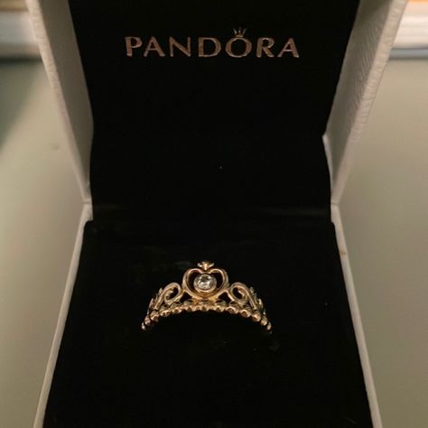 Pandora gold princess tiara ring Pandora Disney Princess Rings, Pandora Princess Tiara Ring, Gold Ring Pandora, Pandora Tiara Ring, Pandora Rings Aesthetic Gold, Pandora Jewelry Gold, Pandora Rapunzel Ring, Pandora Gold Jewelry, Gold Pandora Ring