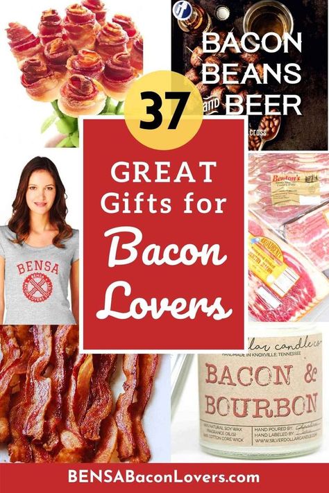 Bacon roses, bacon cookbook, gourmet bacon, bacon scented candle and bacon t-shirt in a roundup of 37 great gifts for bacon lovers. Gourmet Bacon, Gourmet Burgers Recipes, Bacon Roses, Bacon Gifts, Gourmet Box, Bacon Lover, Best Bacon, Gourmet Burgers, Burger Recipes