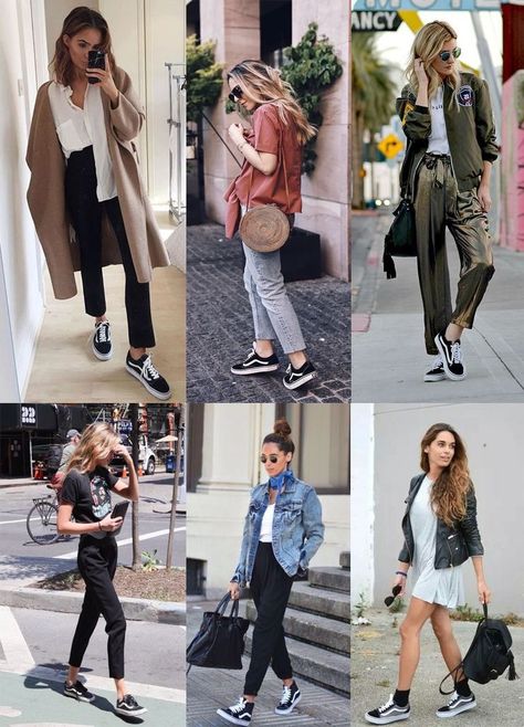 Vans Style Women, Vans Women Outfit, Van High Tops Outfit, Vans Sneakers Outfit, Vans Slip On Outfit, Vans Outfit Summer, High Top Vans Outfit, Summer Outfits With Vans, Old Skool Outfit