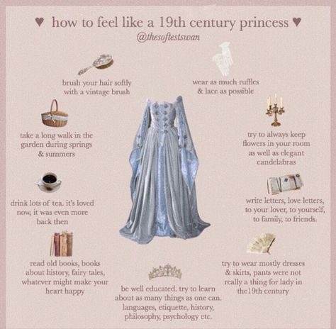 19th Century Princess, Soft Royal Aesthetic, Royal Aesthetics, Etiquette And Manners, Princess Core, Angel Aesthetic, Classy Aesthetic, Princess Aesthetic, Girl Tips