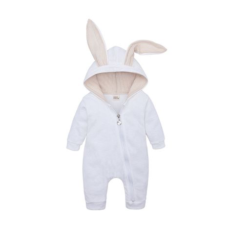 Mameluco Orejas de Conejo Blanco % elbauldecleo % Jumpsuit Fall, Baby Overall, Kids Overalls, Baby Hoodie, Newborn Romper, Toddler Costumes, Baby Jumpsuit, Baby Bunny