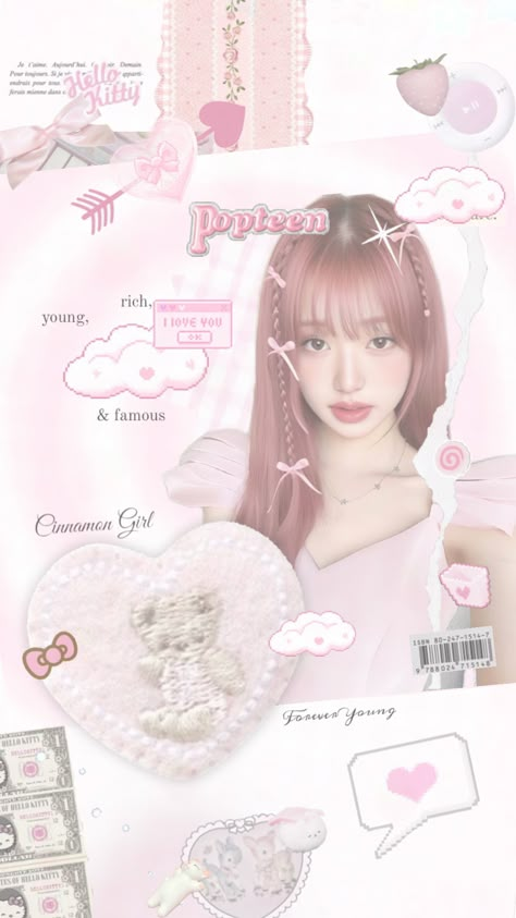 #wonyoung #pink #ive #aesthetic #izone #hellokitty #fyp Wonyoung Pink, Ive Aesthetic, Sanrio Wallpaper, Hello Kitty Pictures, Pink Wallpaper Iphone, K Beauty, Kpop Wallpaper, Self Improvement Tips, Pink Wallpaper