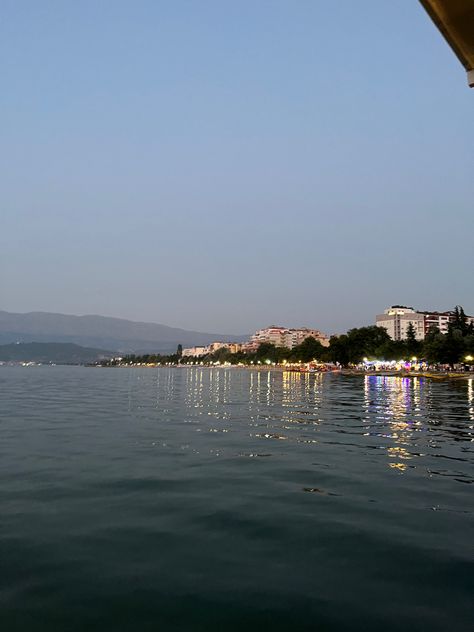 pogradec albania reflection dusk night pretty blue lights aesthetic Blue Lights Aesthetic, Pogradec Albania, Lake Ohrid, Lights Aesthetic, Albania Travel, Blue Lights, Albania, Lake, Collage