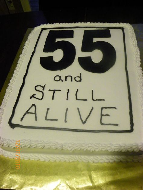 Speed Limit 55 Birthday | wanted a birthday cake for her husband that looked like a speed limit ... Simple Buttercream Frosting, 55th Birthday Party Ideas, 55 Birthday, Speed Limit Sign, Happy 55th Birthday, Happy 65 Birthday, 55th Birthday Gifts, Cake For Her, Birthday Cake For Husband