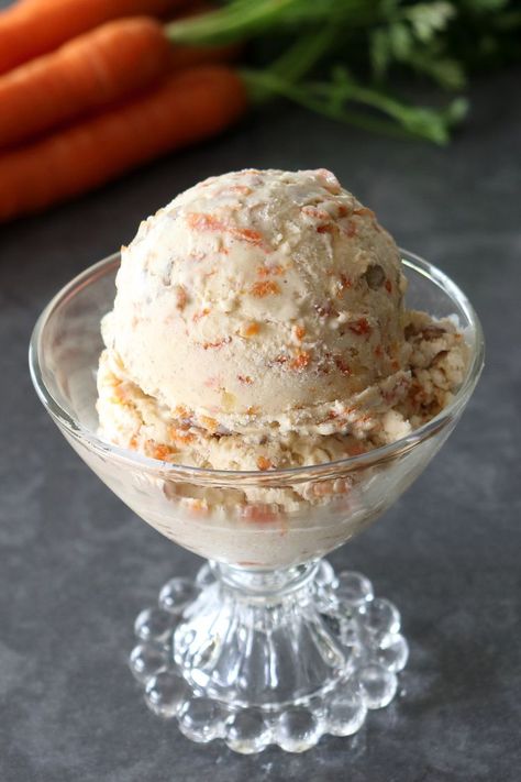 Carrot Cake Ice Cream Carrot Cake Ice Cream Recipe, Peanut Butter Cottage Cheese, Carrot Cake Ice Cream, Cottage Cheese Ice Cream, Easy Icing, Cheese Ice Cream, Carrot Cream, Cake Ice Cream, Ice Cream Mix