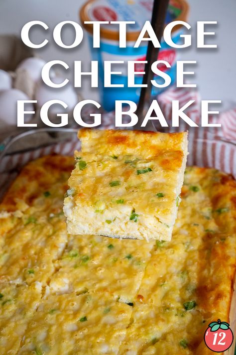 Cottage Cheese Egg Bake | 12 Tomatoes Baked Cottage Cheese Eggs Ina Garten, Egg Whites And Cottage Cheese, Cottage Cheese Egg Casserole, Egg Cottage Cheese Casserole, Cream Cheese Egg Bake, Cottage Cheese Omelette Recipe, Baked Cottage Cheese Eggs, Egg Bake With Cottage Cheese, Cottage Cheese Frittata