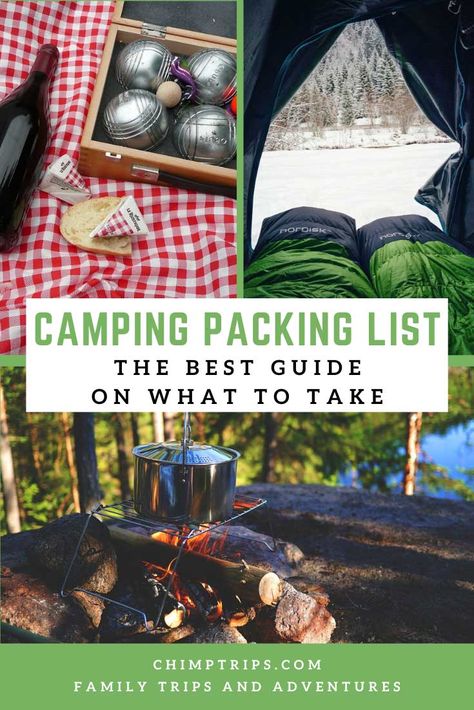 Camping Packing List: a great guide on what to take | Chimptrips Camping Bags Packing, Festival Prep, Family Camping Checklist, Camping Lists, Nsw Travel, What To Take Camping, Camping Supply List, Holiday Packing Lists, Essential Camping Gear