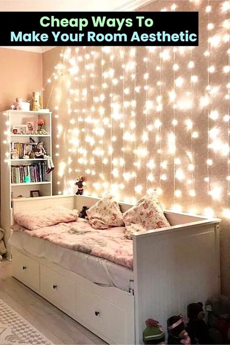 How To Make Your Room Aesthetic WITHOUT Buying Anything in 2022 Small Dorm Room, Bedroom Decor For Small Rooms, Guest Bedroom Design, Bedroom Decor For Couples, Ikea Bed, Small Room Bedroom, Simple Bedroom, Remodel Bedroom, Decorate Your Room