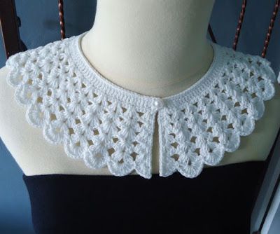 Crochet Collar Pattern, Crochet Collars, Crochet Lace Collar, Crochet Yoke, Crochet Neck Warmer, Crochet Baby Shoes Pattern, Womens Crochet Patterns, Crochet Hat Free, Crochet Clothing And Accessories