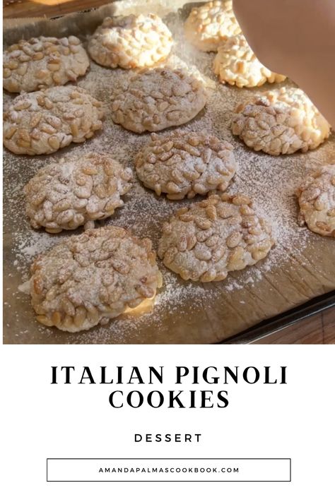 Italian Pignoli Cookies Recipe Italian Pignoli Cookies, Italian Pinch Cookies, Pinoli Cookies Recipes, Pignoli Cookies Recipe Italian, Pinole Cookies, Pignoli Cookies Recipe, Pignoli Cookies, Italian Cookie, Italian Cookie Recipes