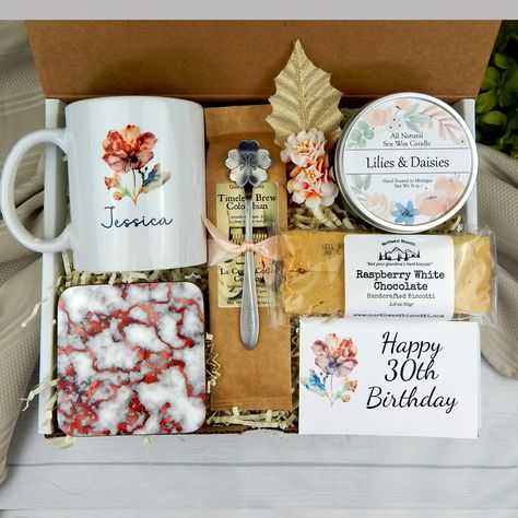 30th Birthday Care Package - 30th Birthday Gift Box - Personalized Gift for 30th Birthday to Send 30th Birthday Gift Baskets, 50 Birthday Gift Baskets, Inspirational Gift Baskets, Retirement Gift Basket, Engraved Candles, Congrats Gifts, Coffee Gift Sets, Birthday Care Packages, Personalized Retirement Gifts