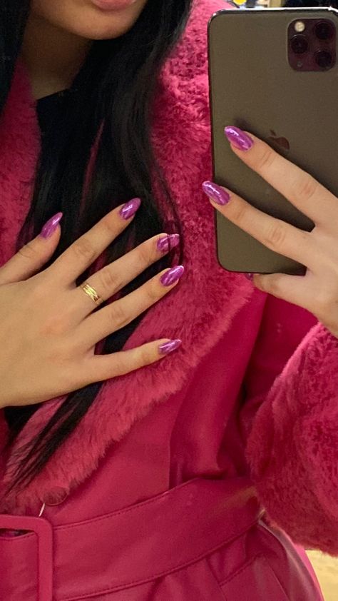 Short Pink Chrome Nails, Magenta Chrome Nails, Pink Crome Nail, Dark Pink Chrome Nails, Hot Pink Chrome Nails, Chrome Nails Pink, Hot Pink Chrome, Nails Pink Chrome, Summer Art Ideas