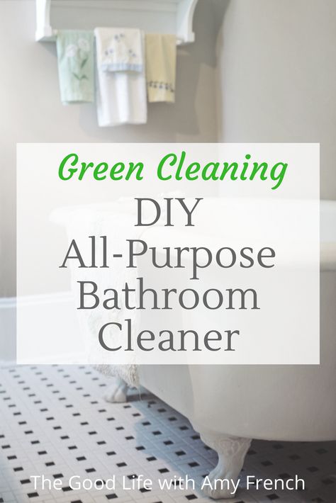 DIY All-Purpose Bathroom Cleaner Diy Bathroom Cleaner Vinegar, Diy Cleaning Products Bathroom, Homemade Bathroom Cleaner, Diy Shower Cleaner, Natural Bathroom Cleaner, Diy Bathroom Cleaner, Cleaning Diy, Home Improvement Ideas, Natural Bathroom