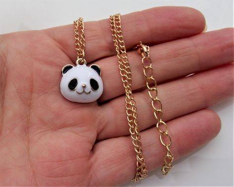 Cute Panda Pendant Necklace, Delightful black and white enamel face, Gifts for Panda Lovers, Gifts for WWL lovers Panda Necklace, Necklaces Cute, Bumble Bee Jewelry, Bumble Bee Necklace, Bee Jewelry, Necklace Cute, Gift Envelope, Bee Necklace, Owl Necklace