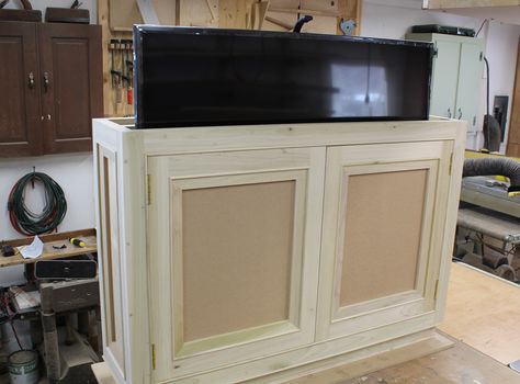 Build Tv Cabinet, Pop Up Tv Cabinet Hidden Tv Diy, Diy Tv Lift Cabinet Hidden Tv, Tv Lift Cabinet Diy, Lift Up Tv Cabinet, Motorized Tv Lift Cabinet Outdoor, Tv Lift Cabinet Diy How To Build, Diy Tv Lift Cabinet, Diy Outdoor Tv Lift Cabinet