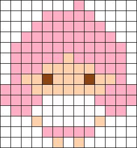 Little Twin Star LaLa Perler Bead Pattern / Bead Sprite Star Perler Bead Patterns, Simple Perler Bead Patterns, Kandi Cuffs, Easy Perler Bead Patterns, Piskel Art, Melty Bead Patterns, Pearl Beads Pattern, Easy Perler Beads Ideas, Kandi Cuff