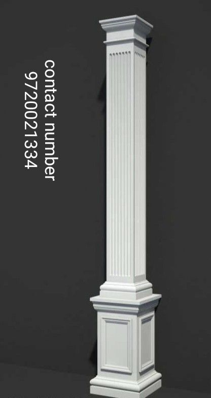 Piler Designs, Column Design Exterior, Front Pillar Design, Square Pillar Design, Column Cladding, Cladding Texture, House Front Wall Design, Front Wall Design, Cornice Design