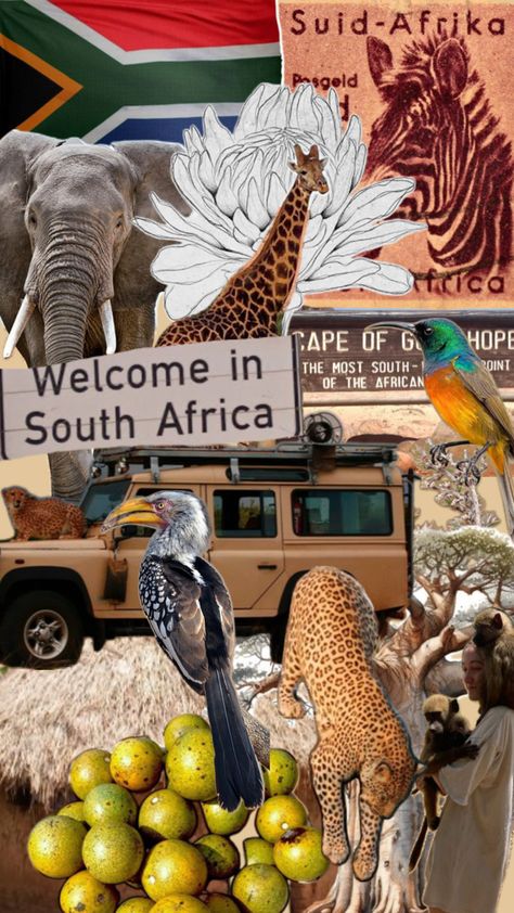 Africa Collage, South Africa Travel, Africa Travel, Johannesburg, Culture Art, South Africa, Collage, Drawings, Art