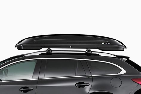 symmetrick roof cargo box for terzo car carrier by nendo - designboom | architecture Car Roof Box, Parking Solutions, Roof Box, Car Carrier, Cargo Carrier, Japanese Cars, Accessories Car, Box Design, Design Photography