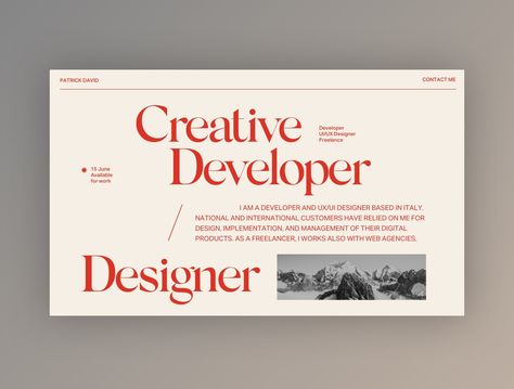 Color And Emotion, Cv Website, Portfolio Website Inspiration, Ui Portfolio, Cv Original, Minimalist Theme, Graphic Portfolio, Web Portfolio, Graphic Design Website