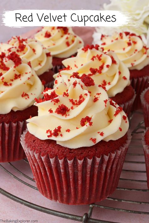 Red Velvet Recept, Redvelvet Cake Recipe, Redvelvet Cupcake, Red Velvet Muffins, Redvelvet Cake, Red Velvet Cupcakes Recipe, Cupcakes Red Velvet, Cake Red Velvet, Red Velvet Recipes