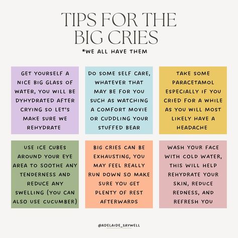 As much as you may not want to believe it, crying is very important! When I was younger I always felt so ashamed of how often I would cry, I was called "too sensitive" and told I take things "too personally" I was a crier, and that's okay. I have big feelings and often I don't know what they are or how to express them so I cry. I don't cry so much any more, but when I do I make sure I let it all out. Why is crying important? Crying allows us to develop better emotionally and physiological... How To Not Cry When Someone Yells At You, How To Stop Crying Over Everything, Things To Cry To, How To Not Cry, How To Stop Crying, Rebranding Ideas, Mean Things To Say, How To Comfort Someone, Random Qoutes