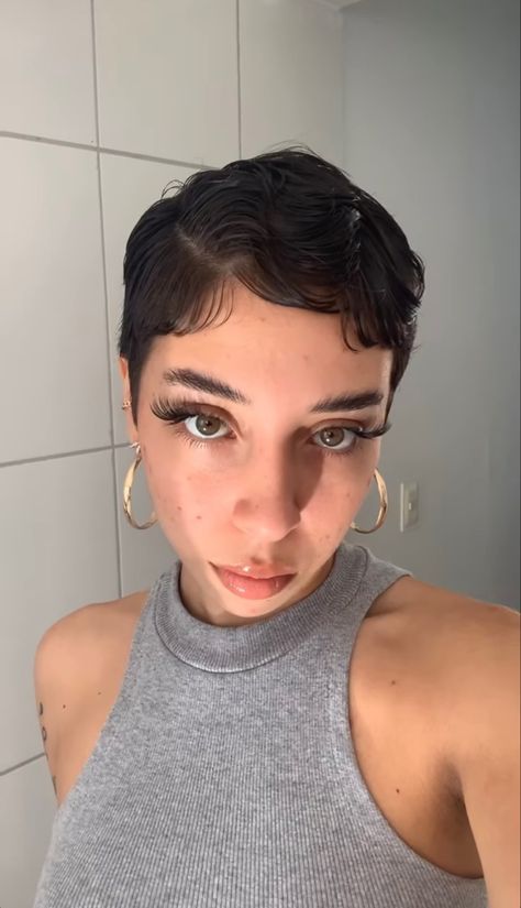 Short Hair Curled, Hair Curled, Finger Waves Short Hair, Shaved Hair Cuts, Twa Hairstyles, Really Short Hair, Short Hair Pixie Cuts, Hair Inspiration Short, Pixie Haircut For Thick Hair