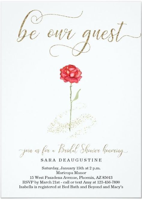 Disney Wedding Shower, Fairytale Bridal Shower, Disney Themed Bridal Shower, Couples Bridal Shower Invitations, Beauty And Beast Wedding, Wedding Disney, How To Dress For A Wedding, Disney Bridal Showers, Disney Wedding Theme