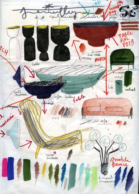 jaime hayon - Google Search Decus Interiors, Interior Design Sketchbook, Atelier Design, Jaime Hayon, Art Appliqué, Interior Sketch, Industrial Design Sketch, Visual Diary, Sketchbook Journaling