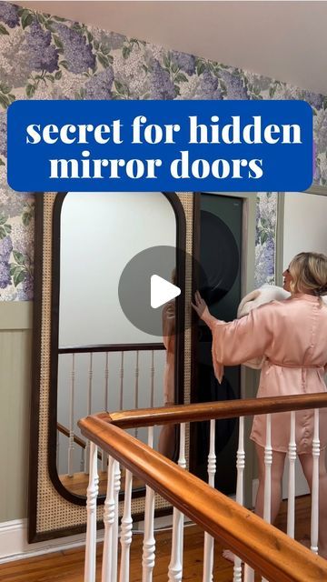 dream loft studios on Instagram: "The secret behind secret mirror doors - heavy duty drawer slides!" Murphy Mirror Door, Drawer Slide Door, Hidden Door Behind Mirror, Diy Sliding Mirror Door, Secret Room Behind Mirror, Secret Door Mirror, Mirror Secret Door, Secret Sliding Door, Hidden Door Mirror