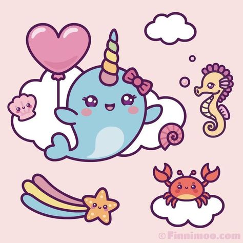 Cartoon Narwhal, Kawaii Narwhal, Magical Watercolor, Cartoon Gif, Unicorn Wallpaper Cute, Cute Rainbow Unicorn, Cute Narwhal, Unicorn Accessories, Unicorns Clipart