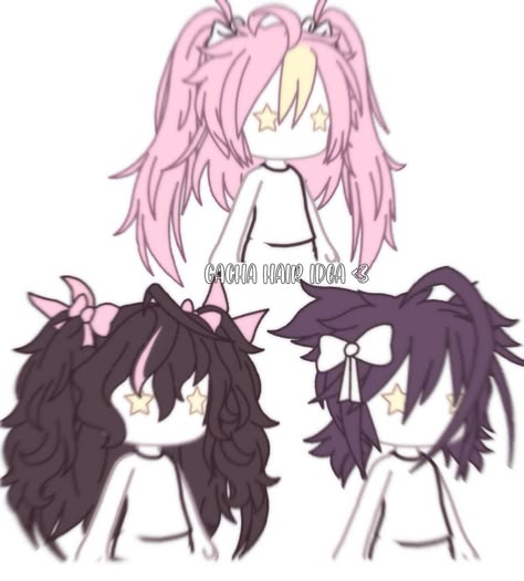 Gacha Life Sleep Outfits, Gacha Hair Ideas, Gacha Life Hair, Gacha Life Outfit Ideas, Creepy Cute Aesthetic, Gacha Base Poses Cute, Gacha Hacks, Gacha Fits, Gacha Hair