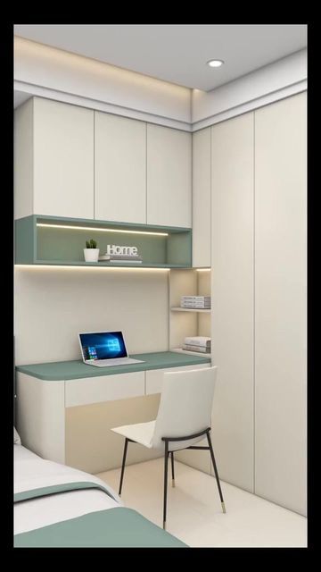 Bedside Study Table Design, Study Table Beside Wardrobe, Bedroom With 2 Study Table, Study Units In Bedroom, Dressing Plus Study Table Design, Office Unit Design, Study Unit In Bedroom, Study Table Colour Combination, Study Table Design In Bedroom