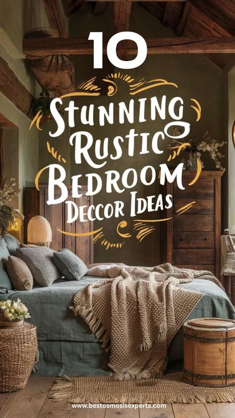 Rustic Dark Wood Bedroom, Hotel Bedroom Ideas Inspiration, Rustic Wall Art Bedroom, Western Farmhouse Decor Bedroom, Blue Rustic Bedroom Ideas, Rustic Modern Guest Bedroom, Wood Themed Room, Rustic Spare Bedroom Ideas, Navy Blue Rustic Bedroom