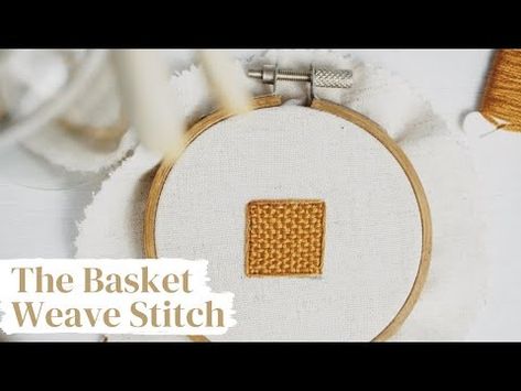 Hand Embroidery Basket Weave Stitch | Embroidery Stitch Tutorial for Beginners - YouTube Basket Weave Stitch, Basketweave Stitch, Embroidery Stitch, Stitch Tutorial, Embroidery Stitches Tutorial, Stitch Embroidery, Basket Weave, Basket Weaving, Embroidery Stitches