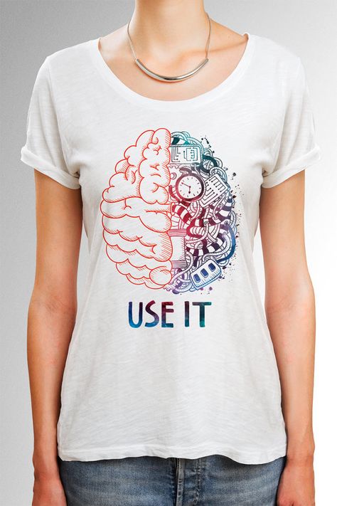 Brain Use It shirt Funny Women and Men shirt Funny by quoteshirt Cloth Sketch, Angry Owl, Sweatshirts Design, Coffee T Shirt, Shirt Painting, Make Your Own Shirt, Owl Shirt, Owl T Shirt, Ugly Christmas Sweater Funny