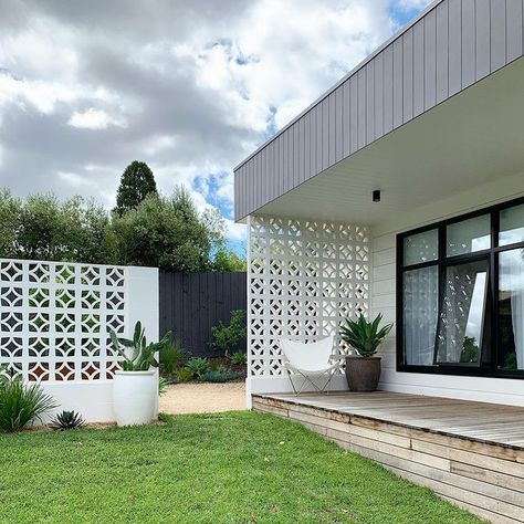 #breezeblocks hashtag on Instagram • Photos and Videos Breeze Block Wall, Mid Century Modern Exterior, Mid Century Exterior, Three Birds Renovations, Breeze Blocks, Three Birds, Block Wall, Mid Century Modern House, Modern Exterior