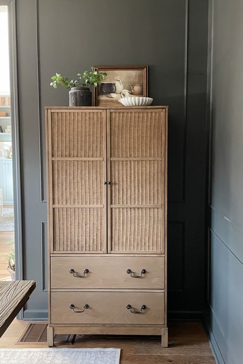 Brandeis Woven Cabinet Brown - … curated on LTK Armoire Redo, Decorative Storage Cabinets, Extra Storage, Painted Furniture, Storage Cabinet, Armoire, New Homes, House Styles, Living Room