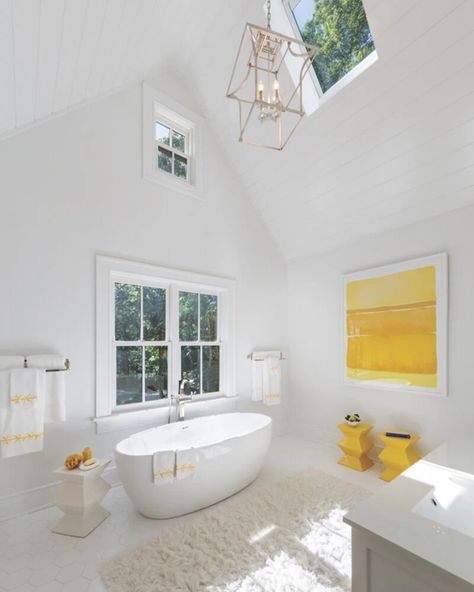 Soaking in the Trend: Statement Tubs with Dreamy Views | Marvin Earthy Bathroom, Window Bathroom, Marvin Windows, Old Bathrooms, Transitional Home Decor, Bathroom Design Trends, Modern Barn House, Double Hung Windows, Spa Like Bathroom