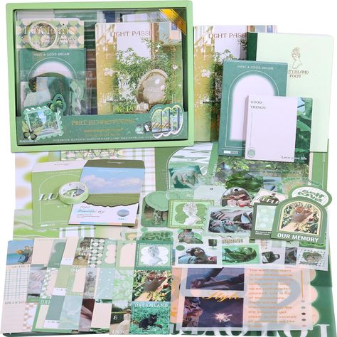 PRICES MAY VARY. The aesthetic scrapbook paper supplies kit includes 260 PCS. Scrapbooking supplies kit contains：1 A6 Grid Notebook + book cover, 5 Material Papers, 5 Material Background Papers, 5 Decoupage Paper, 30 Foldable Paper, 60 Note Paper, 8 Sheets of PET + Washi Stickers/ 133 pcs, 5 Coated Paper Card, 2 Pocket, 5 Paper Photo Frame, 5 PVC Cards, 3 mini Bookmarks, 1 Washi Tape. A large vintage junk journal collection of all kinds of vintage ephemera junk journal goodies! 256 Page A6 grid Vintage Aesthetic Scrapbook, Mini Bookmarks, Birthday Craft Gifts, Foldable Paper, Diy Journaling, Aesthetic Scrapbook, Material Background, Birthday Craft, Notebook Diy