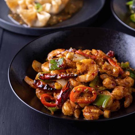 Kung Pao Shrimp Pf Changs, Kung Pow Shrimp, Shrimp Kung Pao, Kung Pao Shrimp Recipe, Dango Recipe, Kung Pao Shrimp, Chicken And Sweetcorn Soup, Pf Chang, Dinner Then Dessert