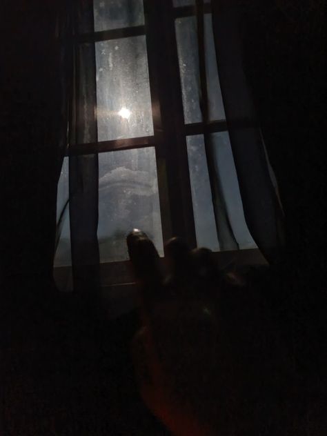 Moon outside the window Watching Through The Window, Fool Moon, Window Room, Chicken Wire, Through The Window, Cozy Bed, Night Skies, Blinds, Moon